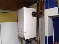 Old BAXI gas boiler side view